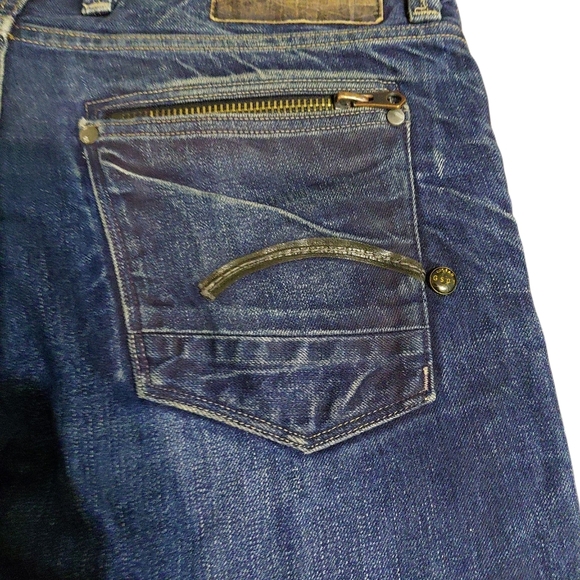 G STAR Raw Jeans Men's Button Fly Size 34 X 32 Boot Cut Straight Leg Denim - Picture 9 of 13